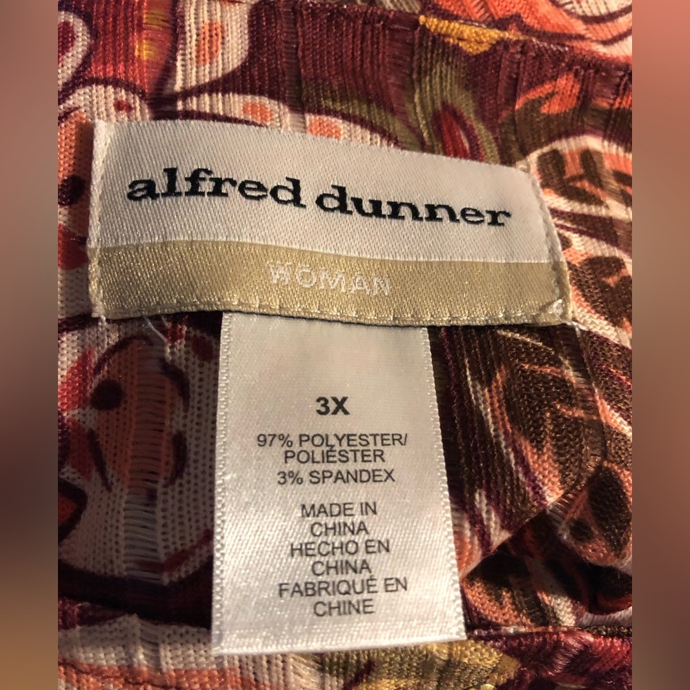 ALFRED DUNNER FLORAL TOPS MULBERRY STREET PLUS SIZE 3X RHINESTONES CREW NECK - Picture 11 of 11